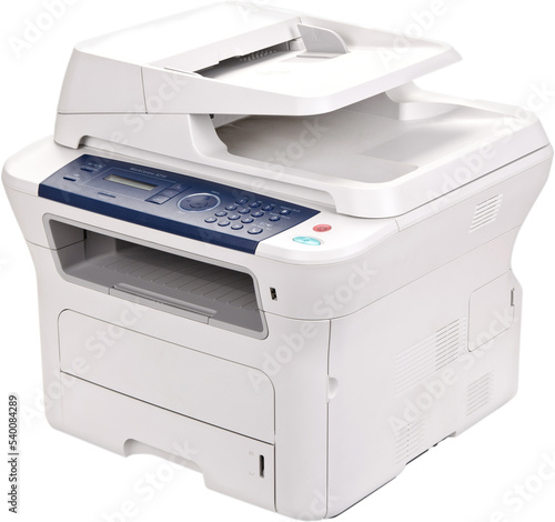 Isolated printer fax machine fax laser printer scanner computer printer photo