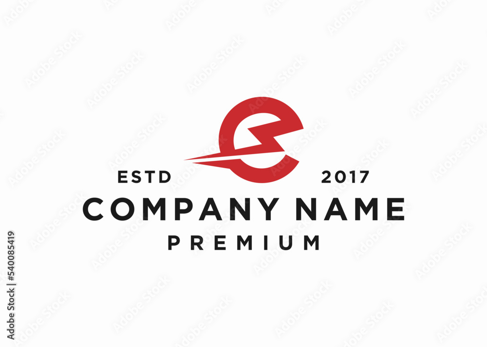 letter e electric logo design vector illustration template Stock Vector ...