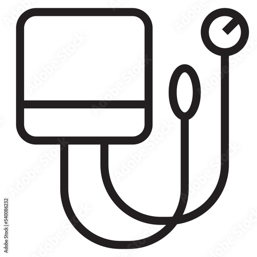 Sphygmomanometer outline style icon