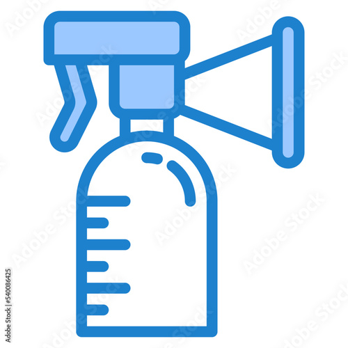 Breast pump blue style icon