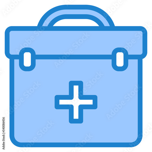 First aid kit blue style icon