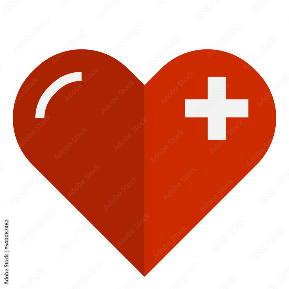 Obraz premium Heart flat style icon