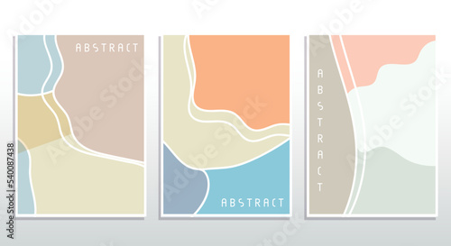 Creative abstract set multicolor templates in gradient colors.Wave line. Cute and minimal, business card, page cover, brochure, email header, post in social networks, advertising, corporate style.