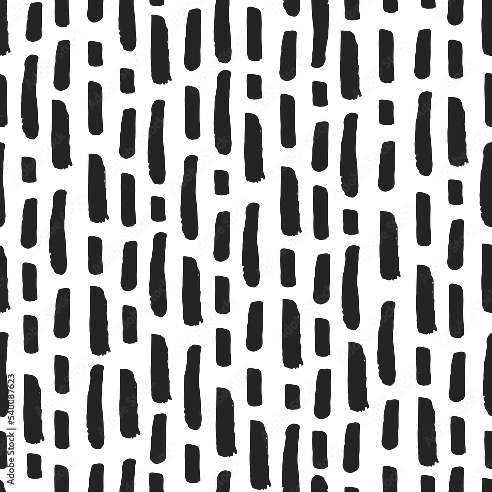 Monochrome abstract black ink fall autumn seamless pattern with strokes Monochrome abstract black ink fall autumn seamless pattern with strokes
