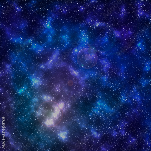 fondo espacial cósmico con estrellas nebulosas cielo azul