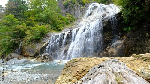 Ubagataki Waterfall in Hakusan, Japan photo