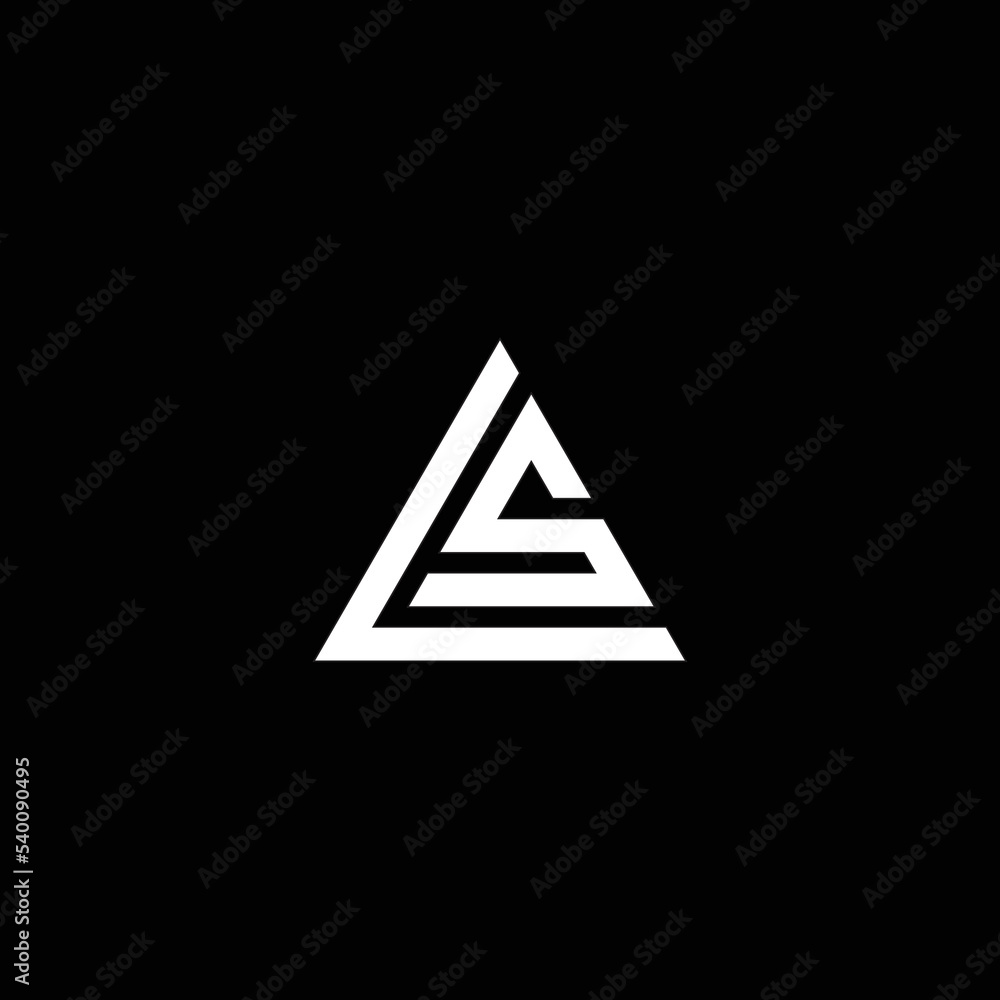 logo letter ls triangle shape monogram vector design logo letter ls triangle shape monogram vector design