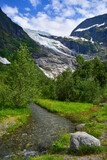 Boyabreen glacier and river landscape Norway
