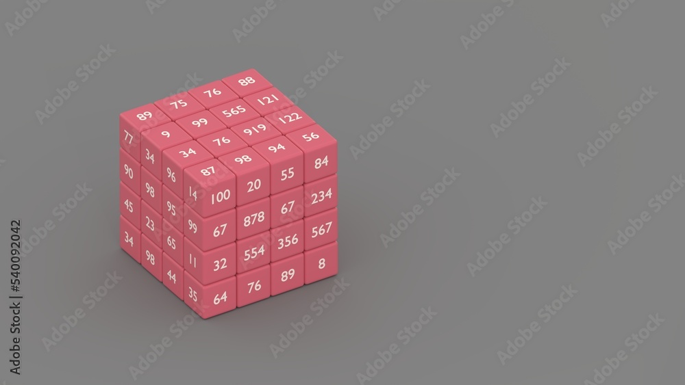 Obraz premium Online Analytical Processing - OLAP concept 3d illustration. Dataset metaphor