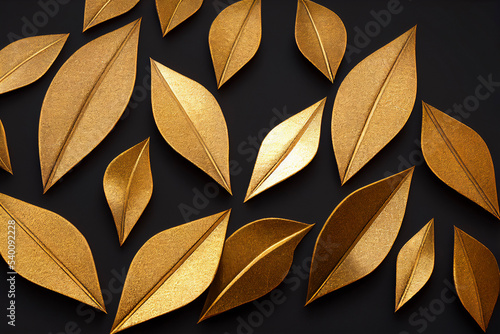 gold leaves background