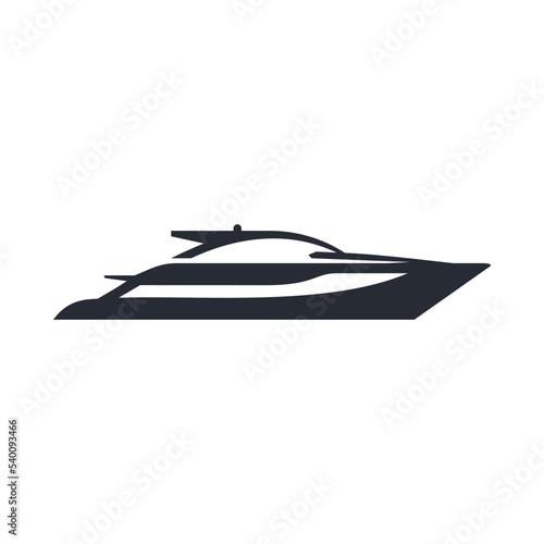 Speed boat logo design template ,Sea boat logo design concept ,Vector illustration