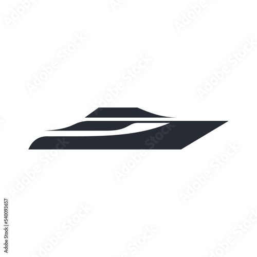 Speed boat logo design template ,Sea boat logo design concept ,Vector illustration