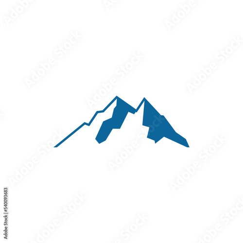 Mountain Logo. Flat design logo template. Vector Illutrator eps.10 photo