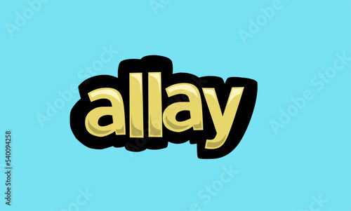 ALLAY writing vector design on a blue background