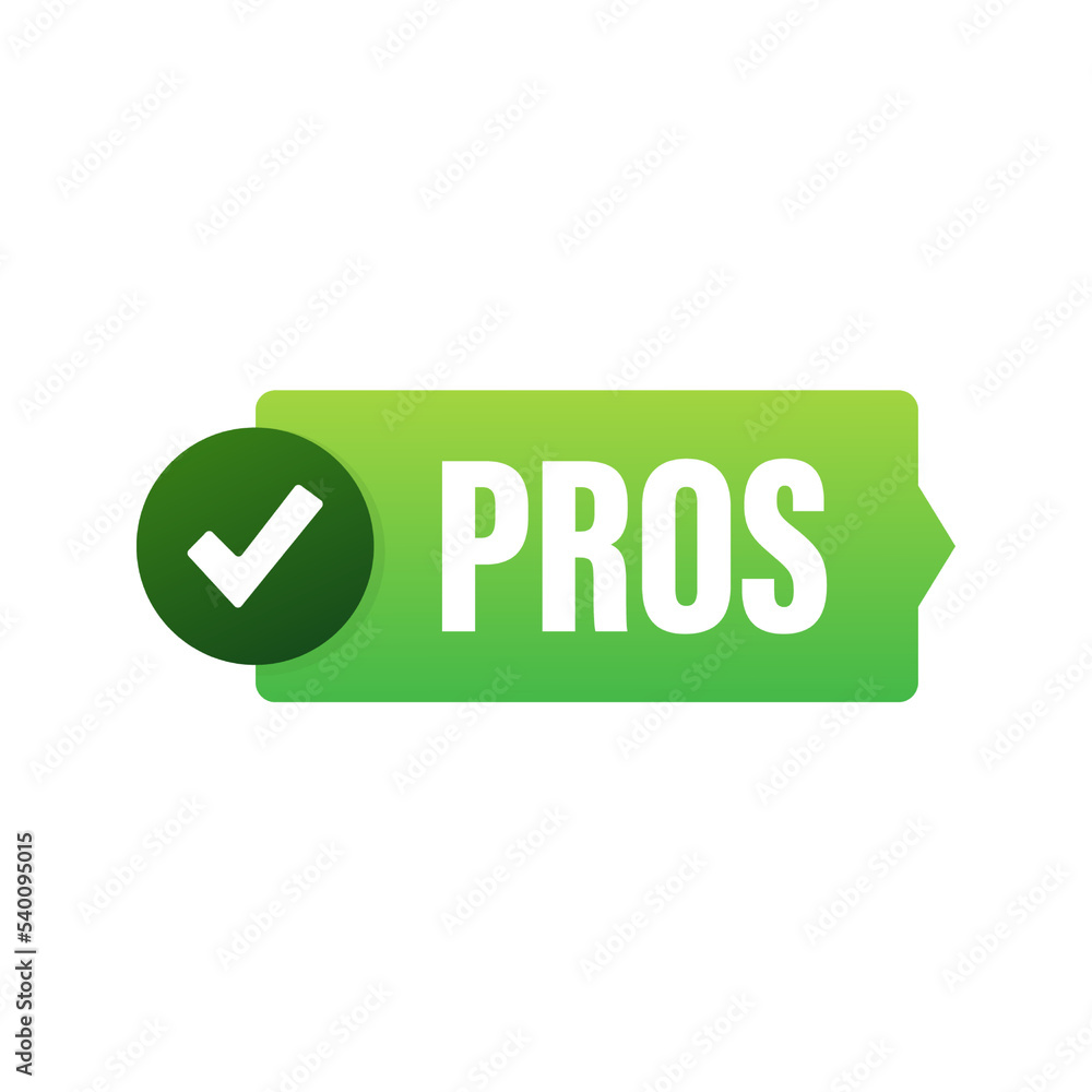 Pros cons comparison, Make Decision, optimal solutions. Correct Wrong. Vector stock illustration.