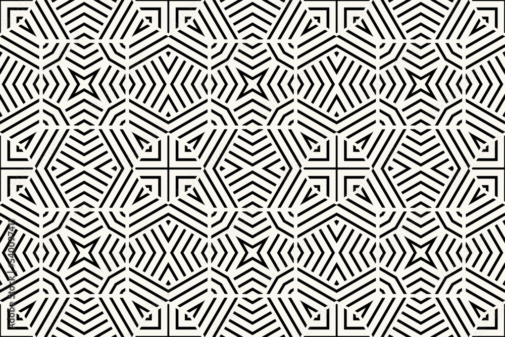 Geometric seamless textile pattern 3d illustrated

