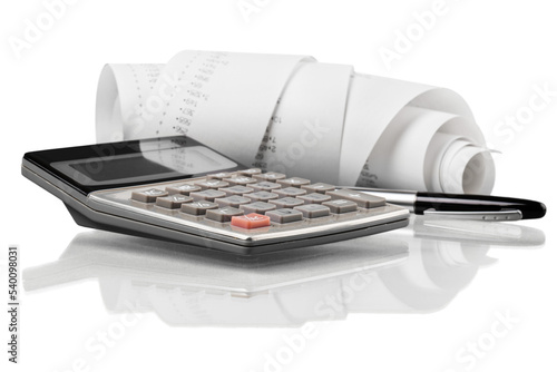 Tablou pe pânză Calculator finance paper tape adding calculating accounting