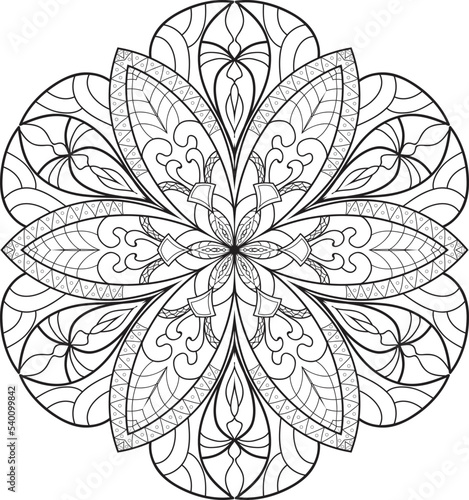 Mandalas for coloring book color pages.Anti-stress coloring book page for adults.
