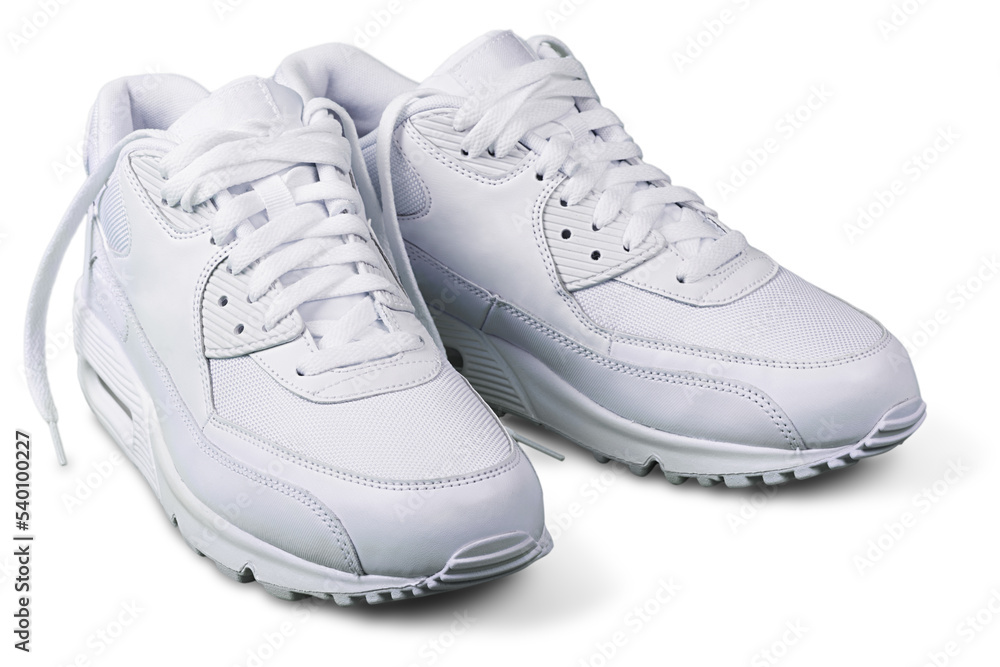 Pair of sporty shoes on white Pair of sporty shoes on white