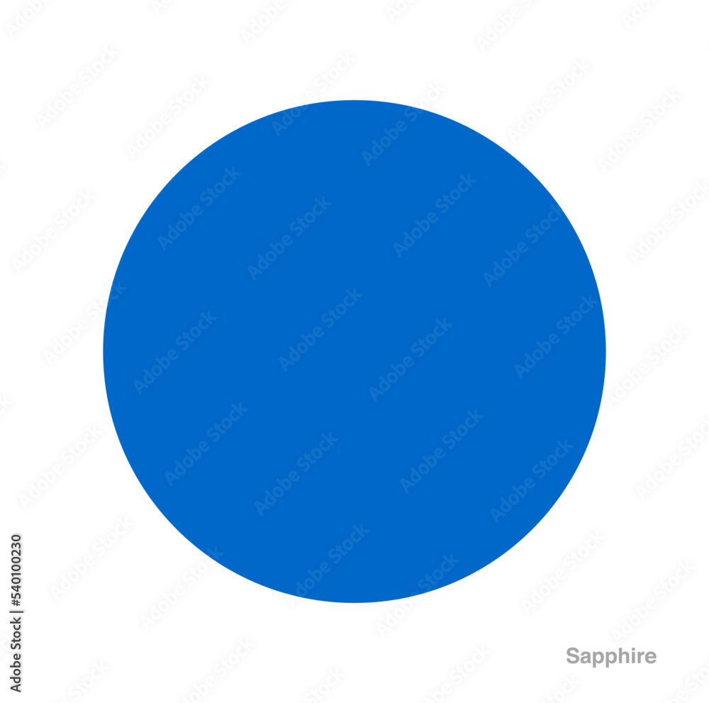 sapphire blue color vector isolated solid round. sapphire blue dot.