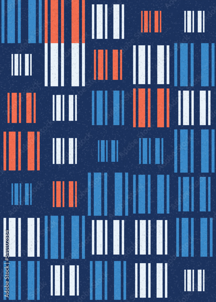 Fototapeta premium Abstract Geometric Pattern generative computational art illustration