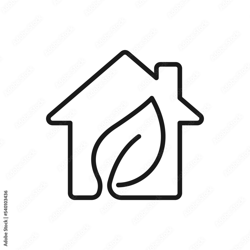 Green house line icon isolated on white background. Vector illustration Green house line icon isolated on white background. Vector illustration