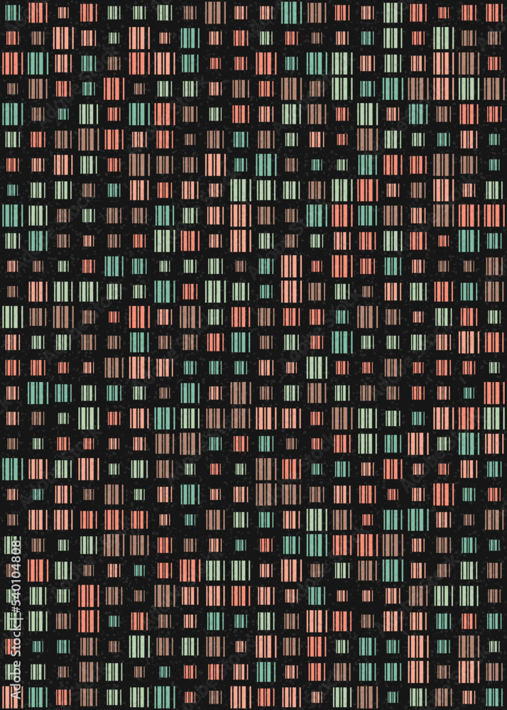 Fototapeta premium Abstract Geometric Pattern generative computational art illustration