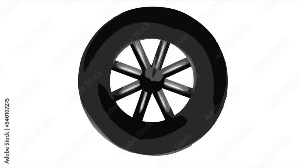 Animated black soft vehicle wheel. best graphic source animated clip for making any project and presentation, high resolution footage for multiple use in your projects Animated black soft vehicle wheel. best graphic source animated clip for making any project and presentation, high resolution footage for multiple use in your projects
