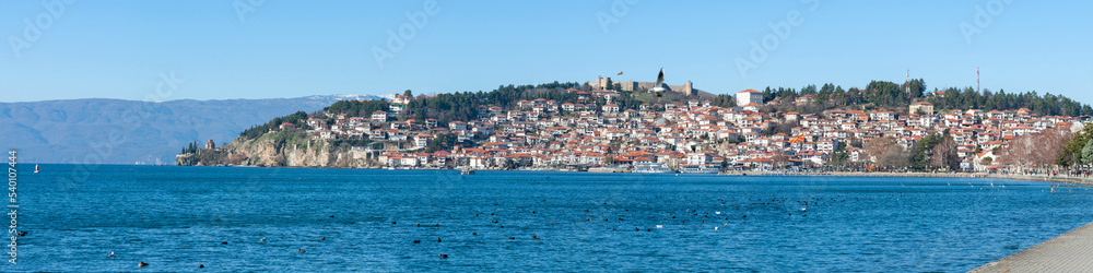 Panoramic view of an old city of Ohrid