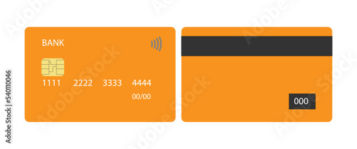 Orange contactless bank cardWeb