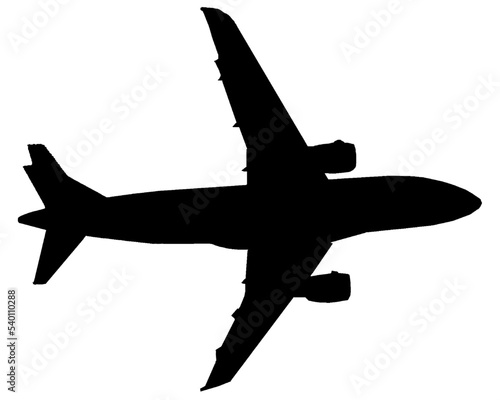 Twin engine jetliner