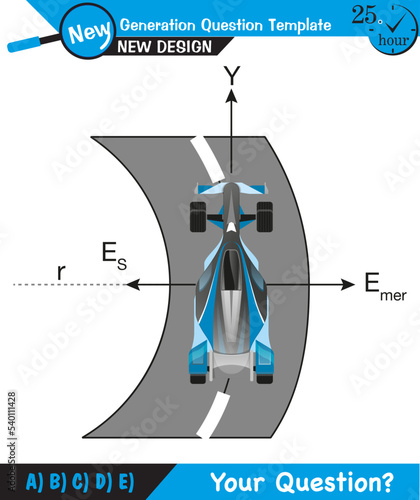 Physics - Uniform circular motion with changing position and velocity vectors and angles, Next generation question template, exam question, eps