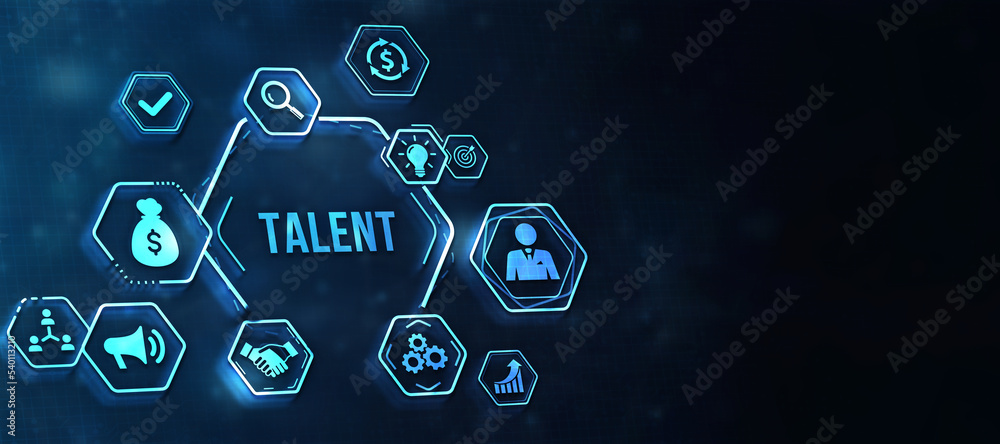 Internet, business, Technology and network concept.Open your talent and potential. Talented human resources - company success. 3d illustration. Internet, business, Technology and network concept.Open your talent and potential. Talented human resources - company success. 3d illustration.