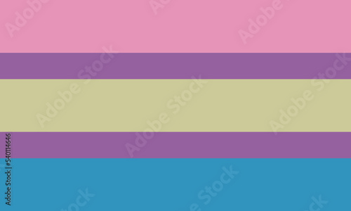 Endogender flag vector illustration. Endogender is a gender for when one's gender is fluid or fluctuating, but is always at least somewhat related to a given gender(s). Pocket gender member. LGBTA+.