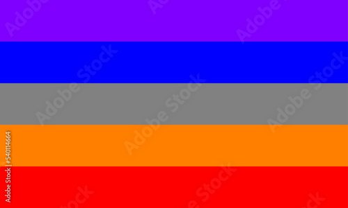 Equilibriogender flag vector illustration. Is a gender where one is balanced between two or more genders at the same time. Similar to augender, genderkrieg, plugender, and plurigender. LGBTA+ pride.