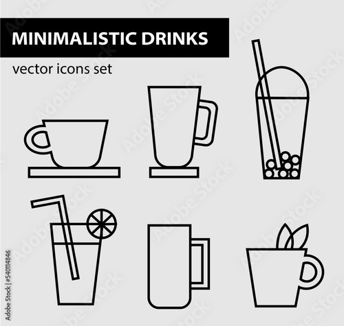 drinks icon set 