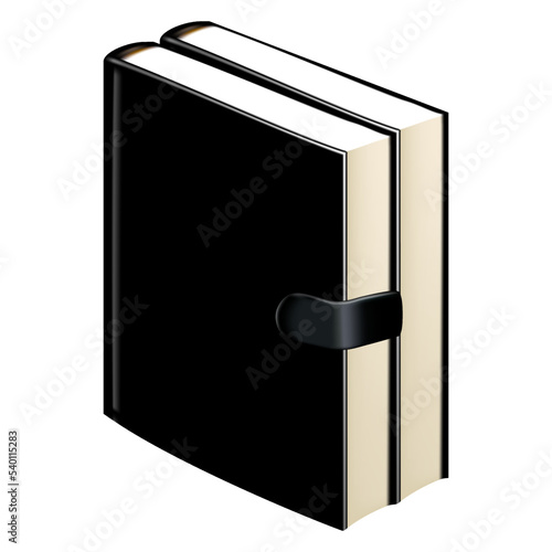 Библиотечные книги, блокнот, ежедневник, библия, тетрадь в кожаном черном переплете