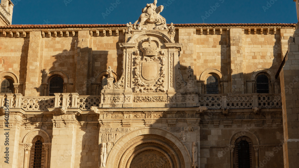 Historic monuments in Leon, the ancient Spanish city in Castile and Leon region