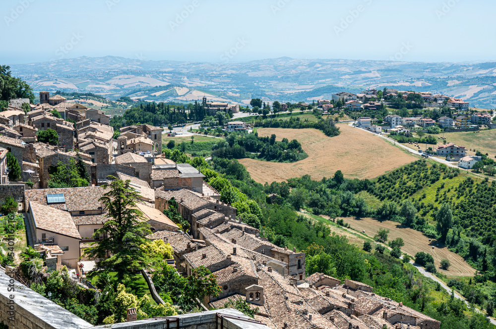 HIgh angle view of Civitella del Tronto