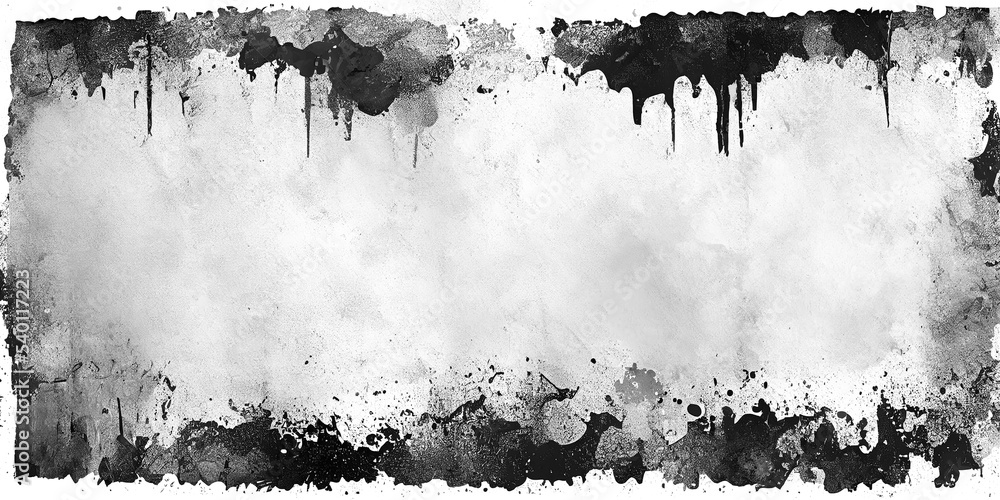 Black Artistic Banner. Black watercolor paint stroke background. Grunge Backdrop
