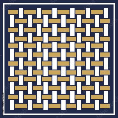 White and gold colors with motif indentation in the background