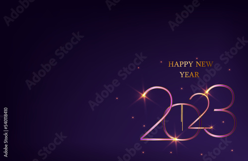Wallpaper Mural 2023 Happy New Year Background Design. Poster, Greeting Card, Banner. Vector Illustration. Luxury items.xmas Torontodigital.ca