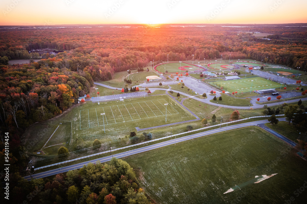 Drone Sunrise in Plainsboro New Jersey Drone Sunrise in Plainsboro New Jersey