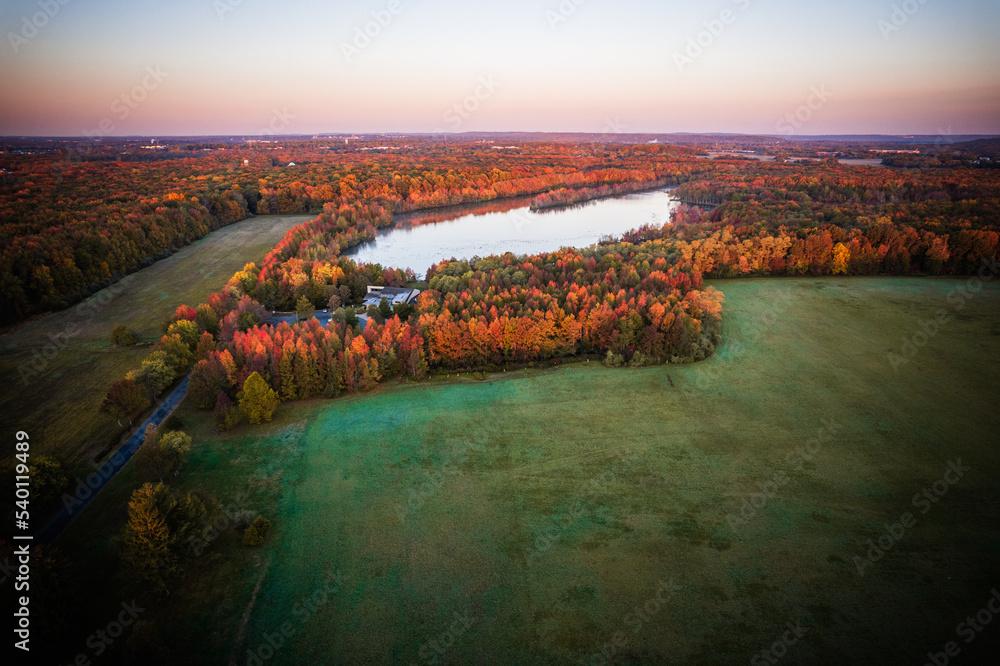 Drone Sunrise in Plainsboro New Jersey