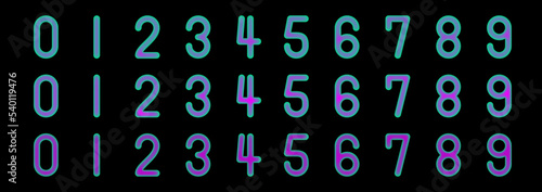 不気味で怖い数字のセット