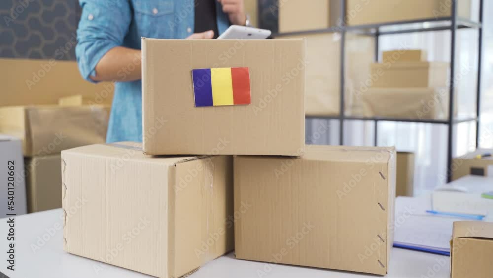 Romanian flag on logistic cargo package.
Cargo package with Romanian flag.
Romanian flag on logistic cargo package.
Cargo package with Romanian flag.
