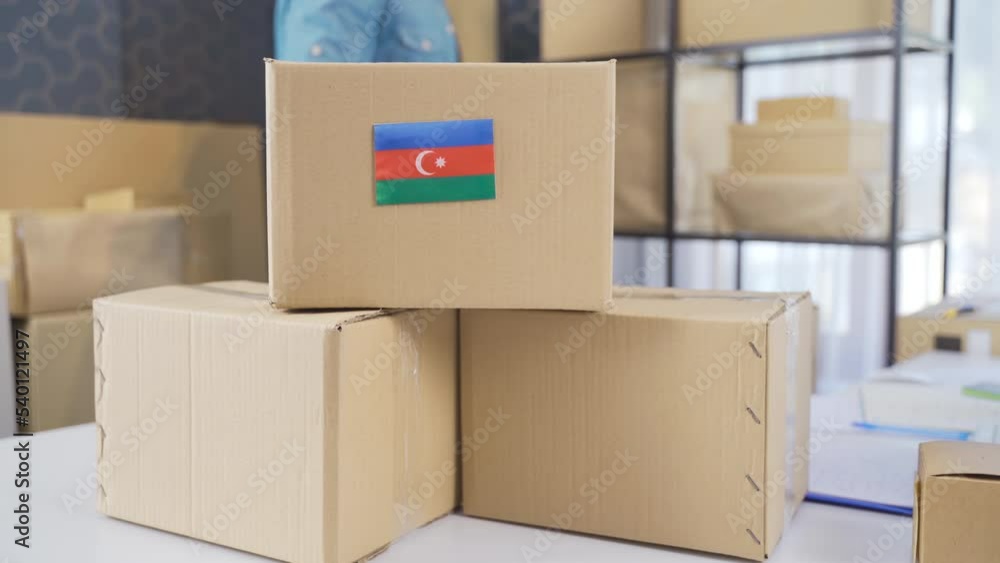 Azerbaijan Flag on Logistics Cargo package.
Cargo package with flag of Azerbaijan.
Azerbaijan Flag on Logistics Cargo package.
Cargo package with flag of Azerbaijan.