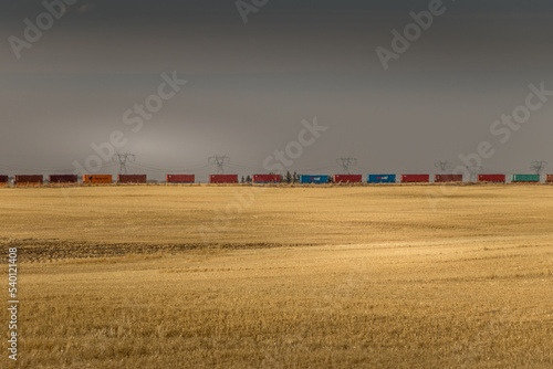 Rolling stock across the prairies Kathryn Alberta Canada