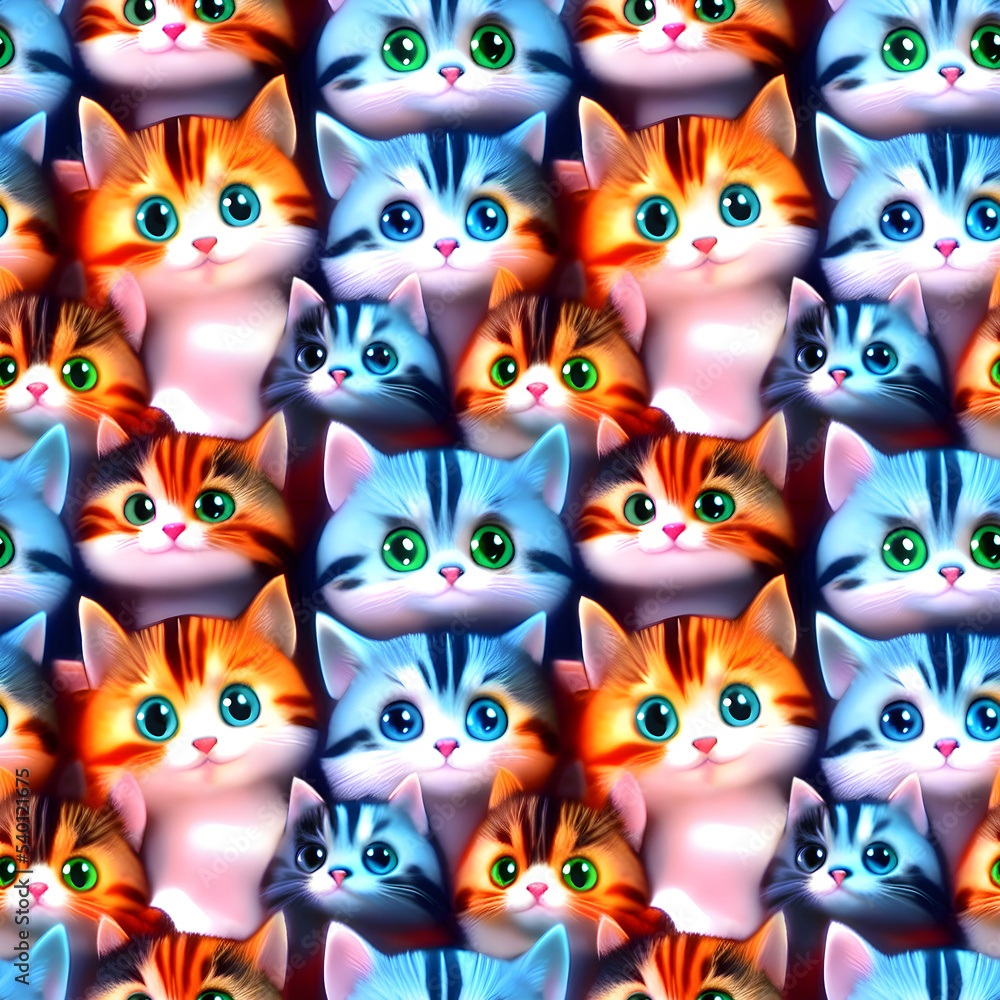 Fototapeta premium Cute Infinite Pattern