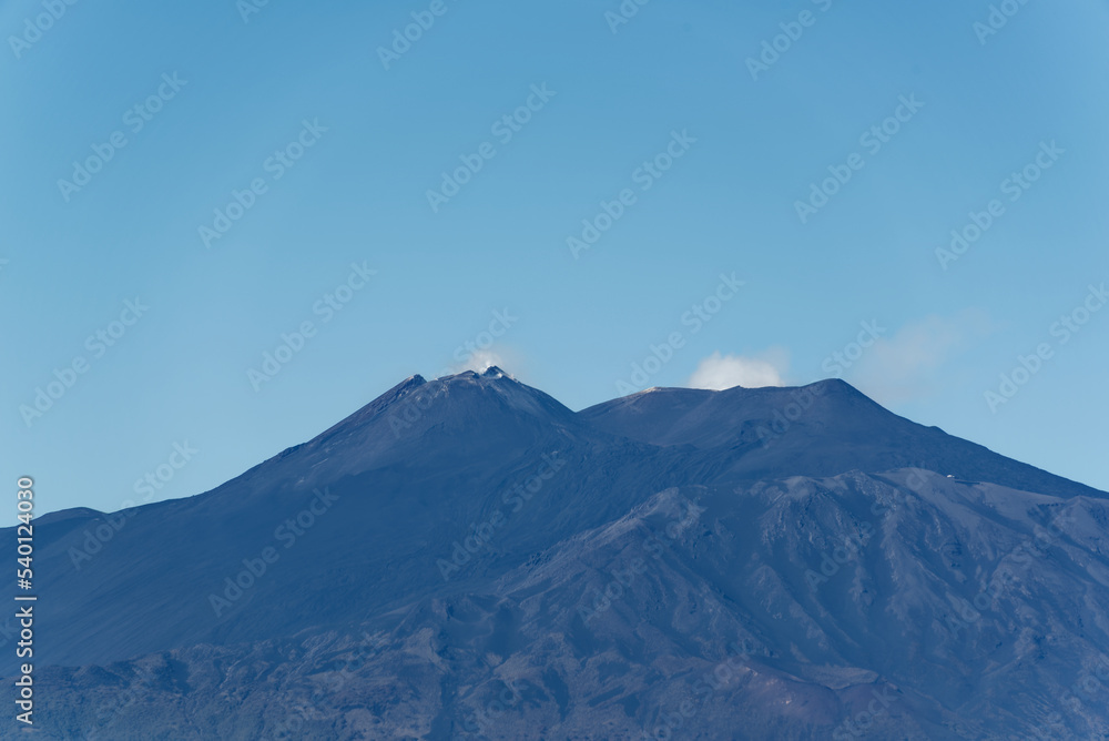 Mount Etna, one of the world's most active volcanoes, in October, currently inactive